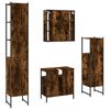 vidaXL 4 Piece Bathroom Cabinet Set Smoked Oak Engineered Wood