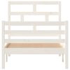 vidaXL Bed Frame without Mattress White Solid Wood 90x200 cm (810416+814175)