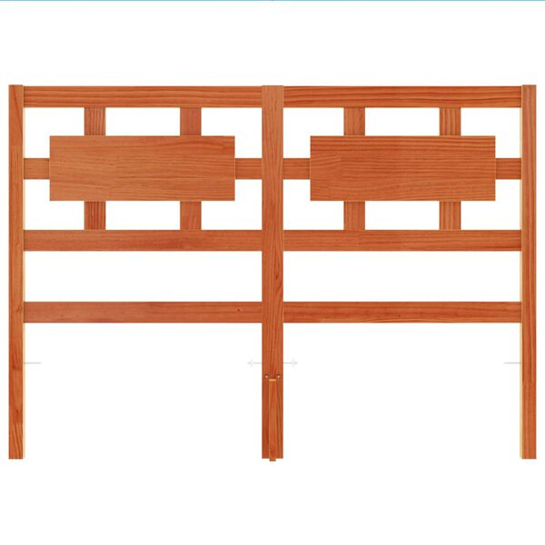 vidaXL Headboard Wax Brown 135 cm Solid Wood Pine