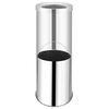 vidaXL Waste Bin Hotel Stainless Steel 32 L
