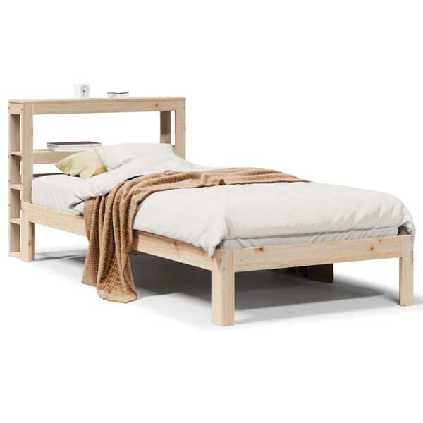 vidaXL Bed Frame with Headboard without Mattress 100x200 cm