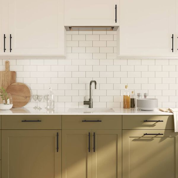 vidaXL Cabinet Handles 10 pcs Black 128 mm Stainless Steel