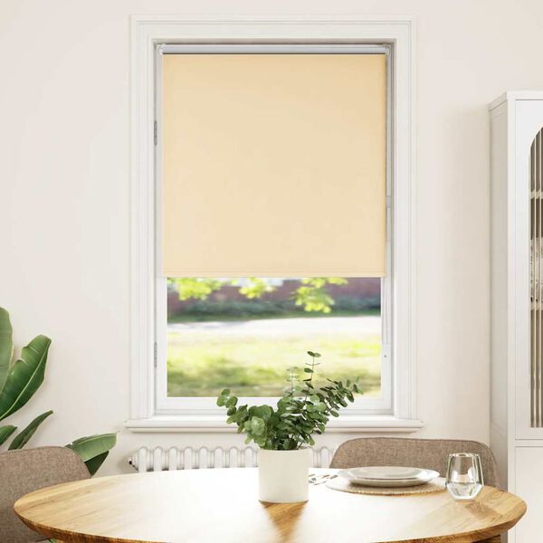 vidaXL Roller Blind Blackout Beige 70x130 cm Fabric Width 65.7 cm Polyester
