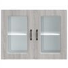 vidaXL Kitchen Wall Cabinet with Glass Door Kalmar Grey Sonoma Engineered Wood