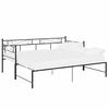 vidaXL Pull-out Sofa Bed Frame without Mattress Black Metal 90x200 cm