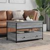 vidaXL Coffee Table Grey Sonoma 85x50x50 cm Engineered Wood and Metal