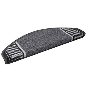 vidaXL Self-adhesive Stair Mats 15 pcs Anthracite 65 x 21 x 4 cm