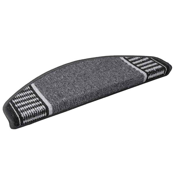 vidaXL Self-adhesive Stair Mats 15 pcs Anthracite 65 x 21 x 4 cm
