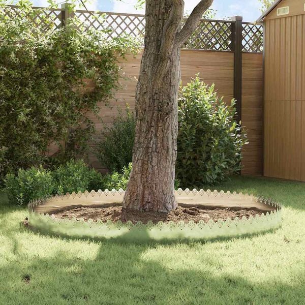 vidaXL Lawn Edgings 10 pcs Silver 103 x 0.05 x 22 cm Stainless Steel