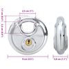vidaXL Discus Locks with Keys 12 pcs Silver 9 x 2.8 x 9 cm