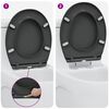 vidaXL Toilet Seat Anthracite 47 x 37 x 4 cm Duroplast