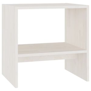 vidaXL Bedside Cabinet White 40x30.5x40 cm Solid Pinewood