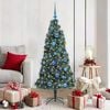 vidaXL Artificial Pre-lit Christmas Tree with Ball Set Green 150 cm