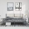vidaXL Metal Bed Frame without Mattress with Footboard Black 193x203cm