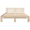vidaXL Bed Frame with Headboard Natural 150 x 200 cm Solid Pine Wood