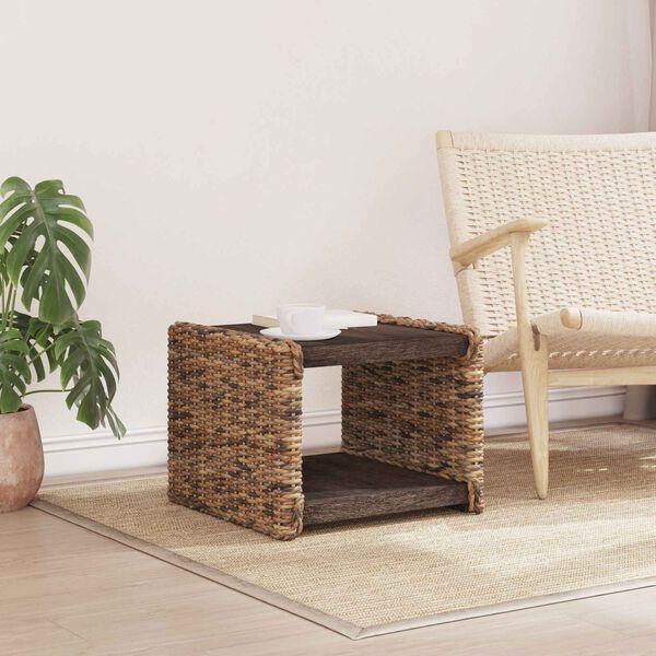 vidaXL Side Table Natural 44.5 x 45 x 45 cm Solid Mahogany Wood