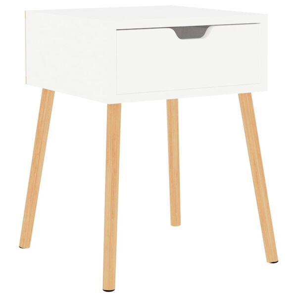 vidaXL Bedside Cabinet High Gloss White 40x40x56 cm Engineered Wood
