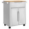 vidaXL Kitchen Trolley FLORO White 72.5 x 45 x 80 cm Solid Pine Wood