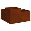 vidaXL Garden Planter Rusty 100 x 100 x 48 cm Weathering Steel