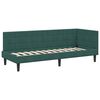 vidaXL Corner Bed Frame Dark Green 80 cm x 200 cm Velvet