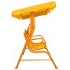 vidaXL Kids Swing Bench Yellow 115x75x110 cm Fabric
