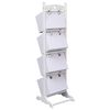 vidaXL 4-Layer Basket Rack White 35x35x125 cm Wood