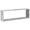 vidaXL Wall Cube Shelf 6 pcs Concrete Grey 80x15x26.5 cm Engineered Wood
