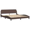 vidaXL Bed Frame without Mattress "Zadar" Brown 180x200 cm Super King Faux Leather