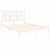 vidaXL Bed Frame without Mattress White 135x190 cm Double Solid Wood