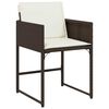 vidaXL Garden Dining Set 5 pcs Brown Poly Rattan