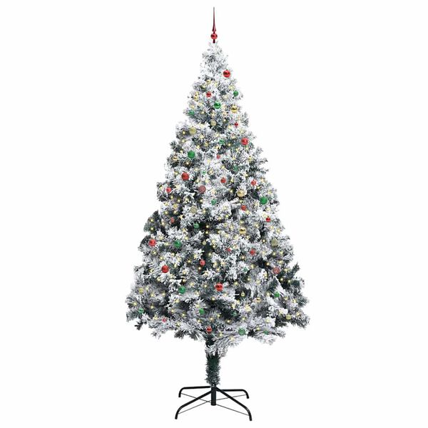 vidaXL Artificial Pre-lit Christmas Tree with Ball Set Green 400 cm