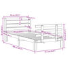 vidaXL Bed Frame with Headboard without Mattress White 75x190 cm Small Single