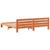 vidaXL Bed Frame without Mattress Wax Brown 200x200 cm Solid Wood Pine