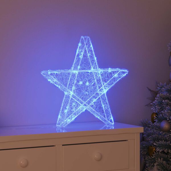 vidaXL 3D Star with 50 LEDs Blue 55 x 53.5 x 10 cm Acrylic