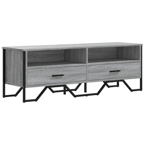 vidaXL TV Cabinet Grey Sonoma 122x34x41 cm Engineered Wood