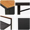 vidaXL Garden Dining Set 9 pcs Black Poly Rattan