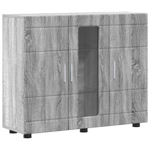 vidaXL Wooden Cabinet Grey Sonoma 88.5 x 30.5 x 73 cm Engineered Wood