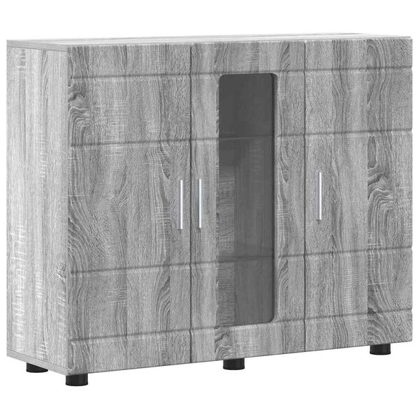 vidaXL Wooden Cabinet Grey Sonoma 88.5 x 30.5 x 73 cm Engineered Wood