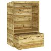 vidaXL Strandkorb with Drawer 112x60x168 cm Solid Wood Pine