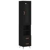 vidaXL Highboard Black 34.5x34x180 cm Engineered Wood