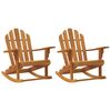 vidaXL Garden Adirondack Rocking Chairs 2 pcs 79x100x103 cm Solid Wood Teak