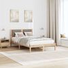 vidaXL Bed Frame with Upholstered Headboard Taupe 120 x 200 cm