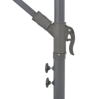 vidaXL Cantilever Umbrella with Aluminium Pole 300 cm Black