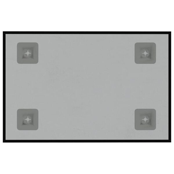 vidaXL Wall-mounted Magnetic Board Black 30x20 cm Tempered Glass