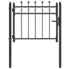 vidaXL Fence Gate HORST 100 x 75 cm Metal Black Lockable