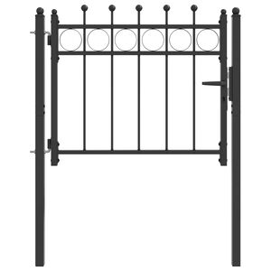 vidaXL Fence Gate HORST 100 x 75 cm Metal Black Lockable