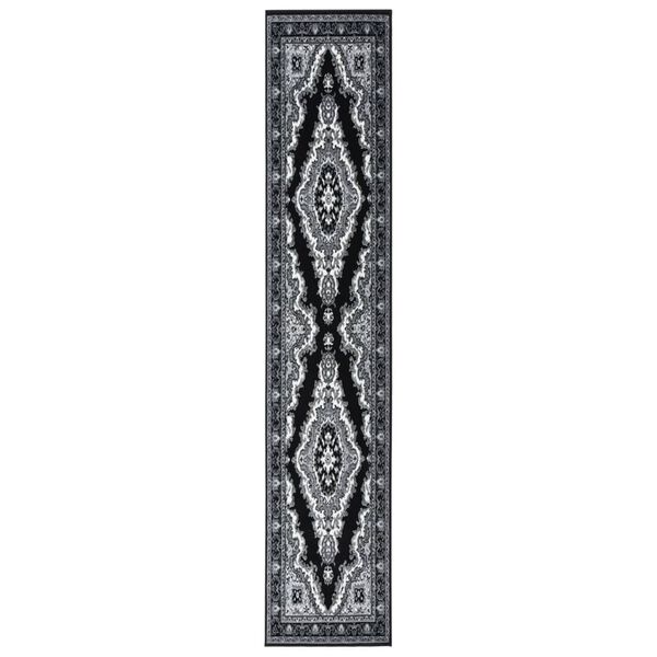 vidaXL Runner Rug BCF Black 80x500 cm