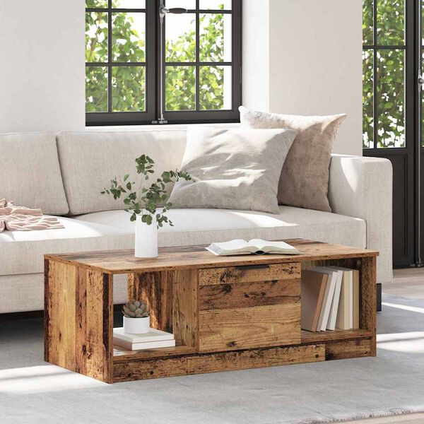 vidaXL Coffee Table Old Wood 102 x 50 x 36cm Engineered Wood