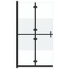 vidaXL Foldable Walk-in Shower Wall Half Frosted ESG Glass 90x190 cm