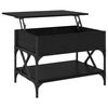 vidaXL Coffee Table Black Oak 70 x 50 x 50 cm Engineered Wood